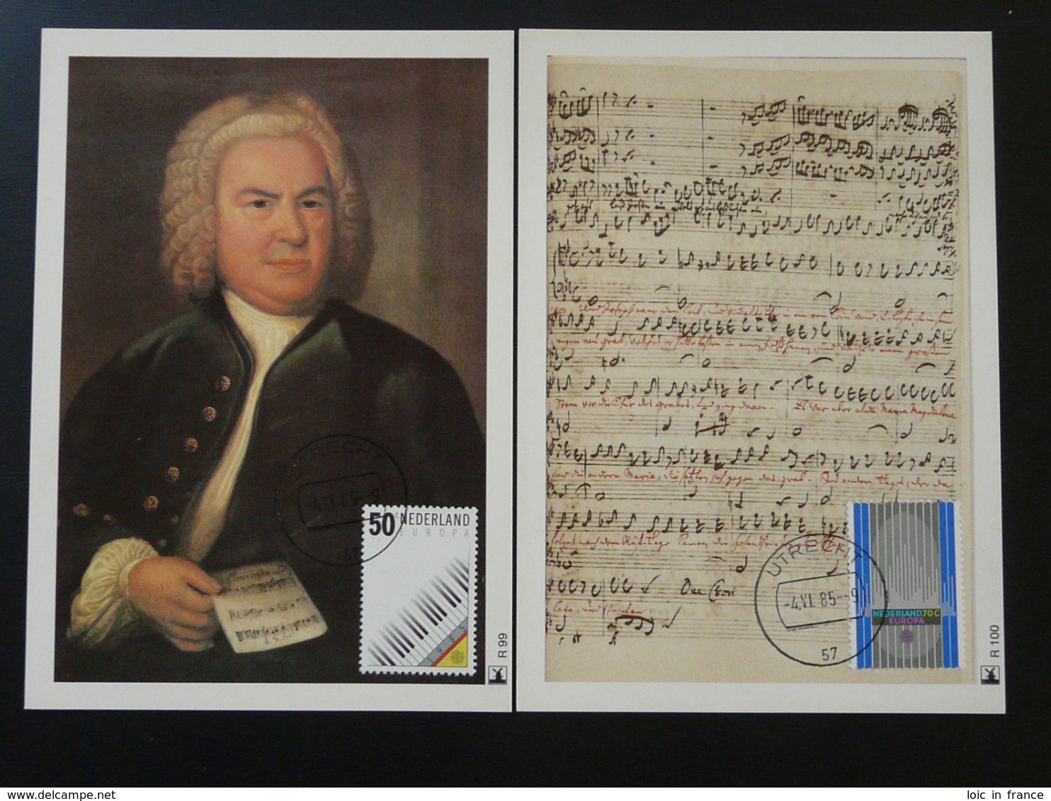 Carte Maximum Card (x2) Musique Music Europa 1985 Pays Bas Netherlands (ref 84486) - 1985