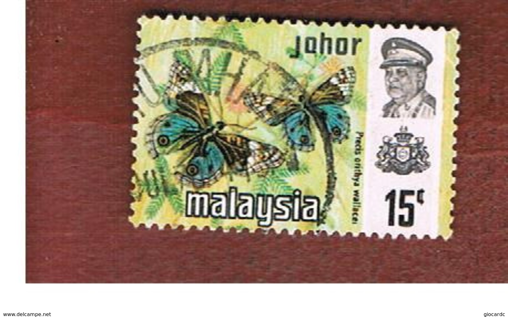 MALESIA: JOHORE (MALAYSIA) -   SG  180 - 1971  BUTTERFLIES: PRECIS ORITHYA      - USED ° - Malesia (1964-...)