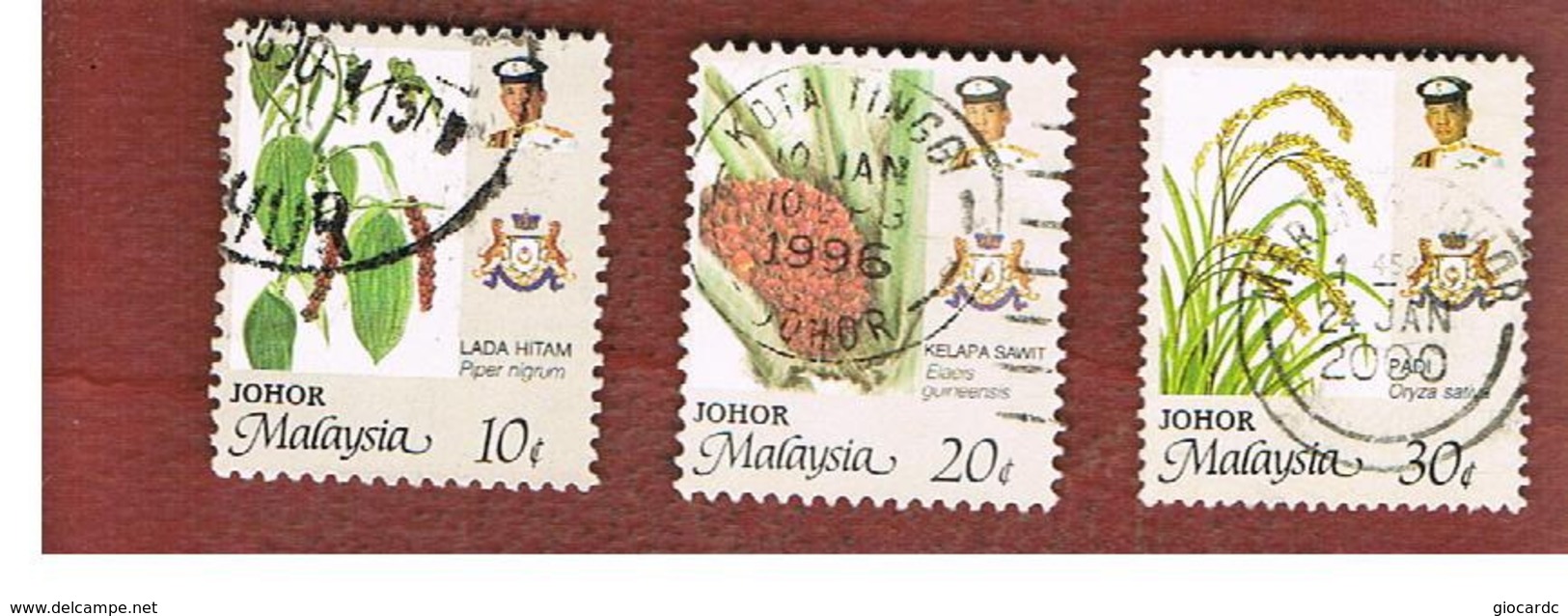 MALESIA: JOHORE (MALAYSIA) -   SG  205.208 - 1986  AGRICULTURAL PRODUCTS     - USED ° - Malesia (1964-...)