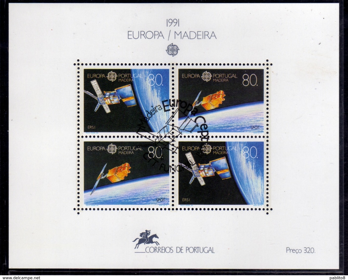 MADERA MADEIRA 1991 EUROPA CEPT BLOCK SHEET BLOCCO FOGLIETTO FIRST DAY SPECIAL CANCEL FDC - Madeira