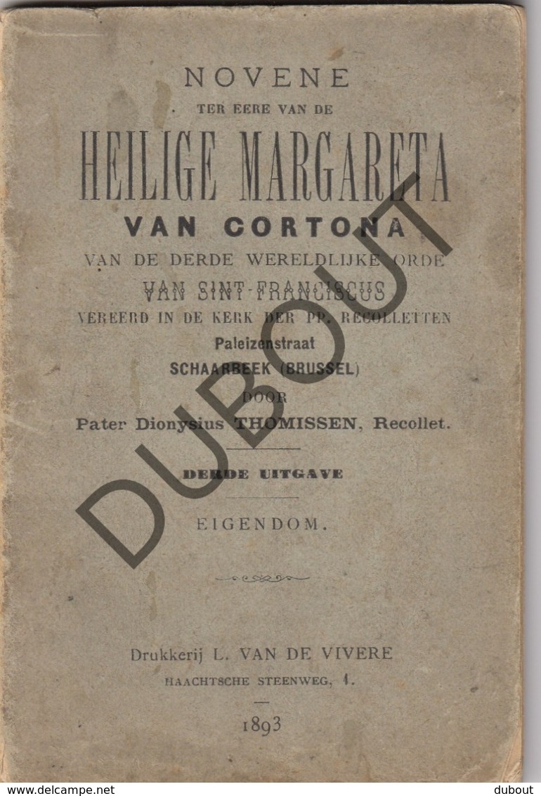SCHAARBEEK/Brussel - Noveen Heilige Margareta Van Cortona 1893 (R285) - Oud