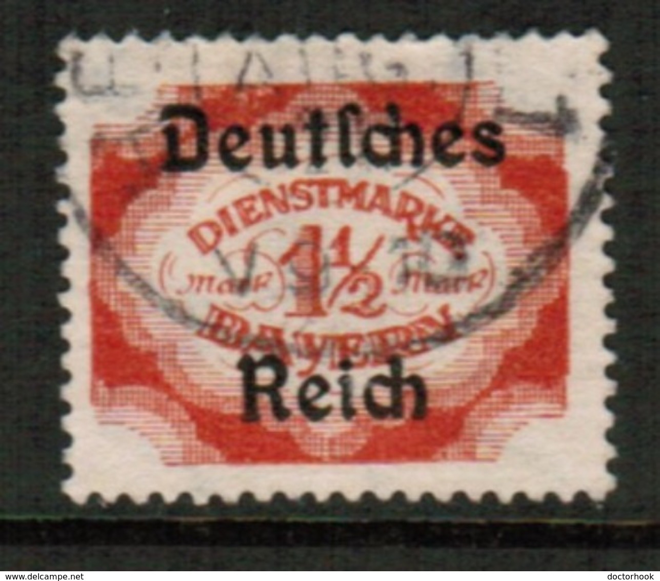 BAVARIA  Scott # O 66 VF USED (Stamp Scan # 542) - Officials