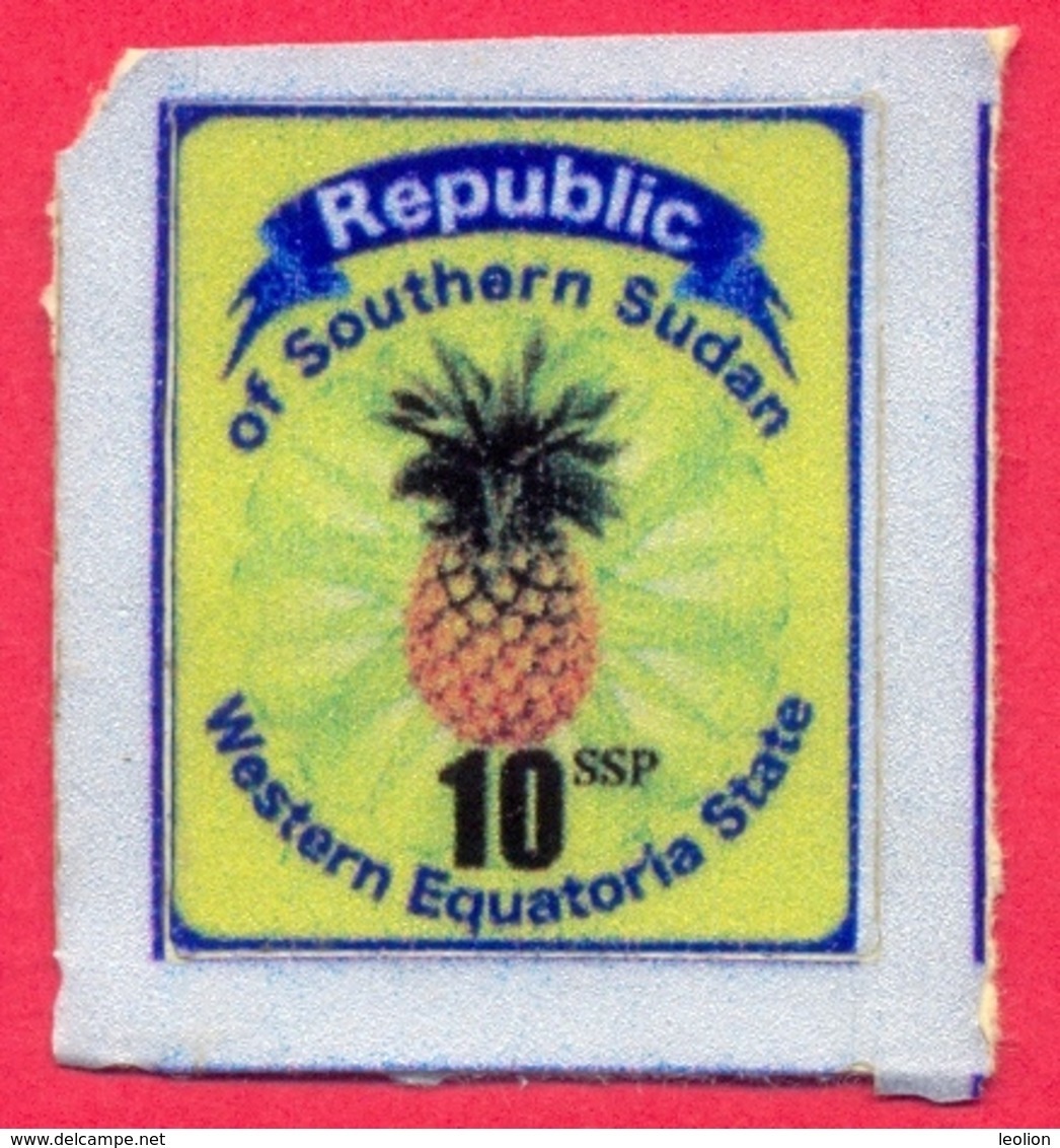 SOUTH SUDAN Südsudan 10 & 25 SSP Revenue / Fiscal Stamps Western Equatoria State Pineapple Timbres Fiscaux Soudan Du Sud - Zuid-Soedan