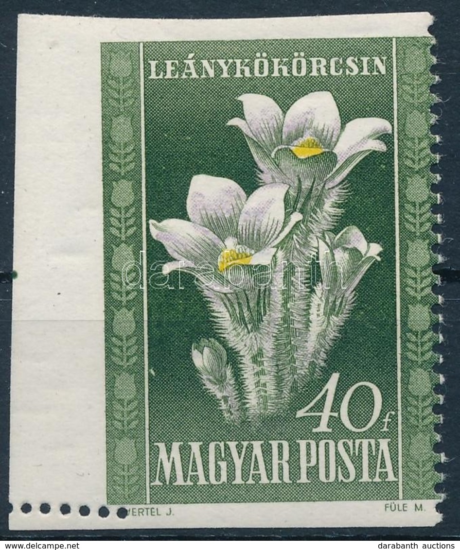 ** 1950 Virág 40f Látványos Elfogazással (gumihiba / Gum Disturbance) - Autres & Non Classés