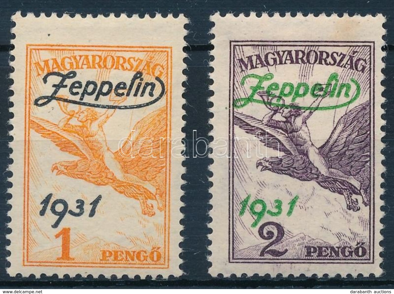 * 1931 Zeppelin Pár (12.000) (2P Folt / Spot) - Other & Unclassified