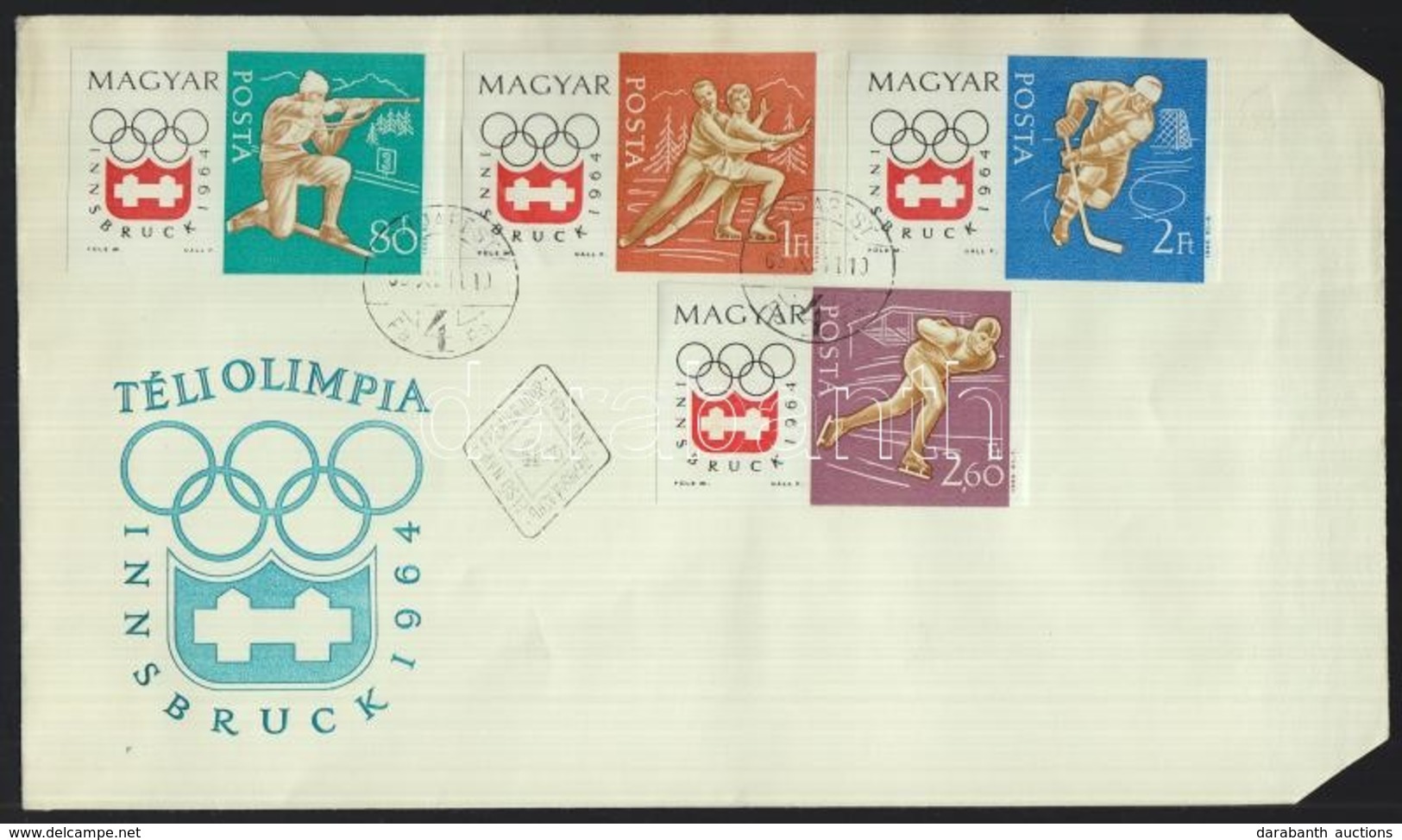 1963 Téli Olimpia (II.)- Innsbruck Vágott Sor 2db FDC-n (3.500) - Other & Unclassified