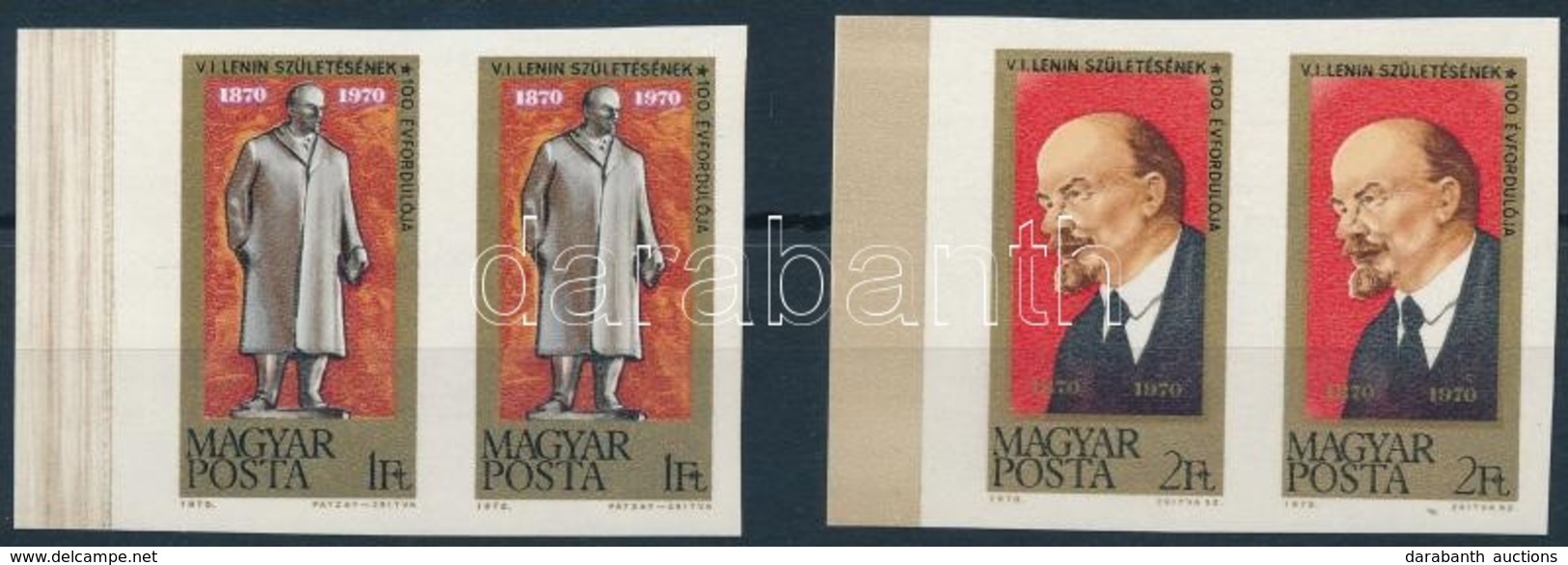 ** 1970 Lenin (II.) Sor ívsarki Vágott Párban (4.000) - Otros & Sin Clasificación