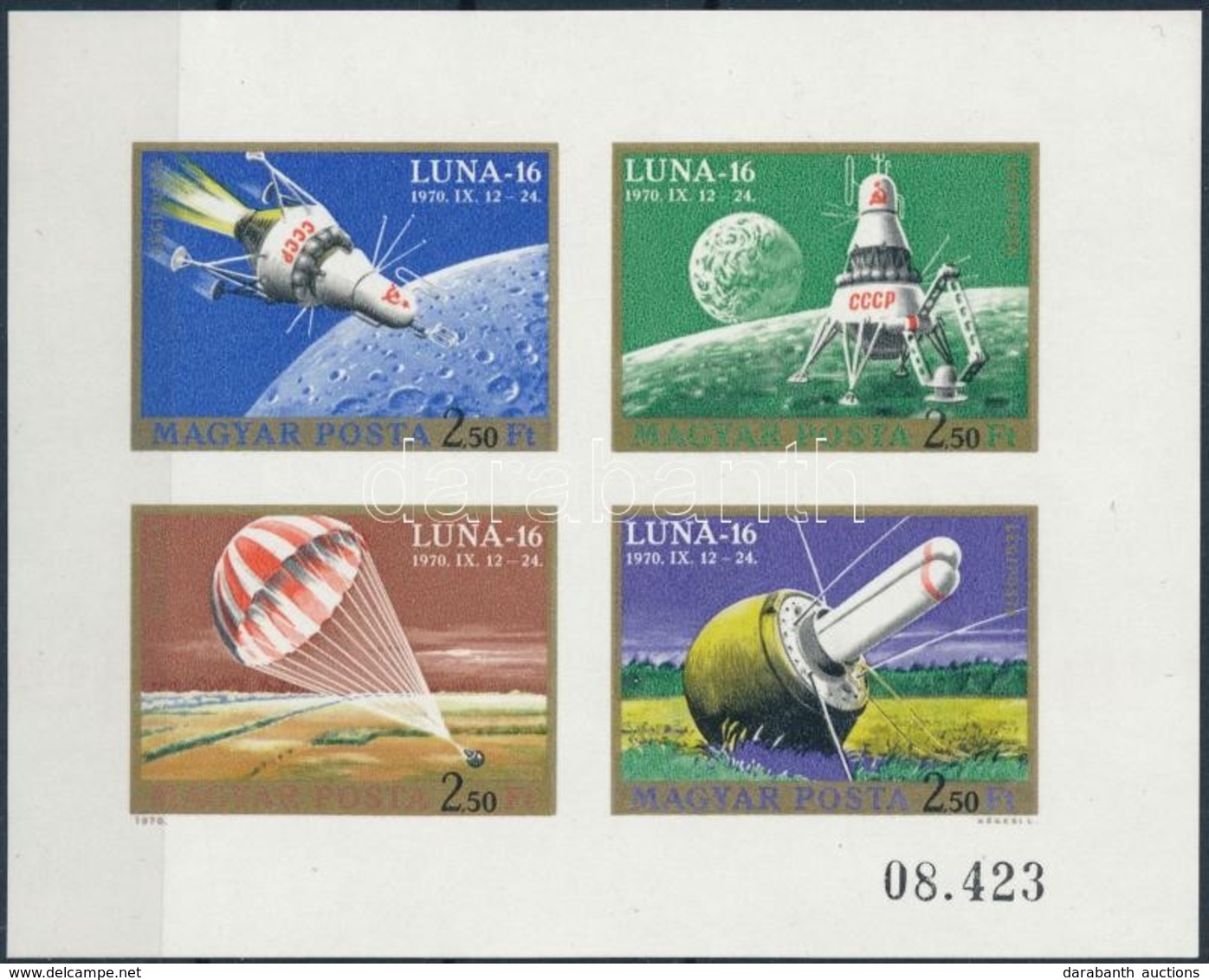 ** 1971 Luna 16 Vágott Blokk (3.000) - Sonstige & Ohne Zuordnung
