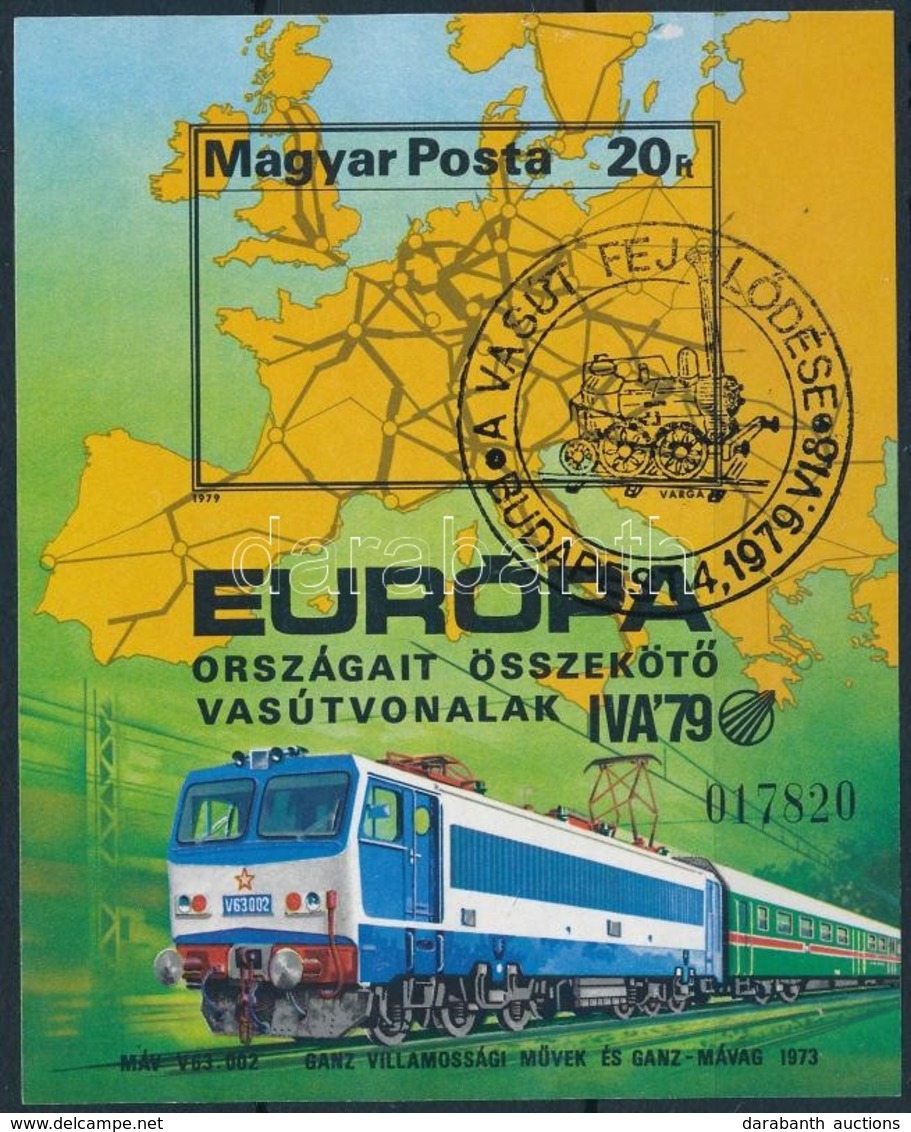 O 1979 Európa Vasútjai Vágott Blokk (7.000) - Sonstige & Ohne Zuordnung