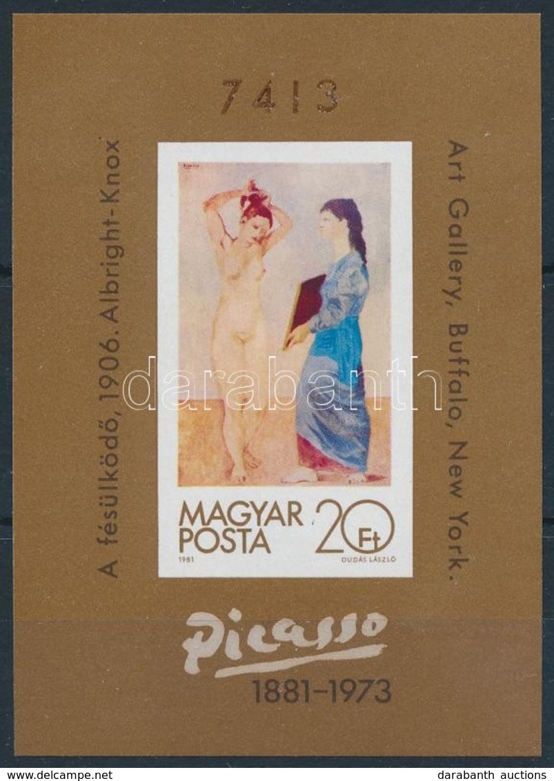 ** 1981 Festmény (XIX.) - Picasso Vágott Blokk (10.000) - Other & Unclassified