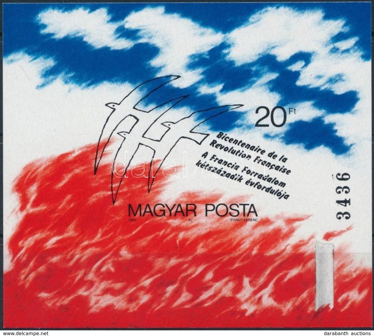 ** 1989 A Francia Forradalom 200. évfordulója Vágott Blokk (4.500) - Other & Unclassified