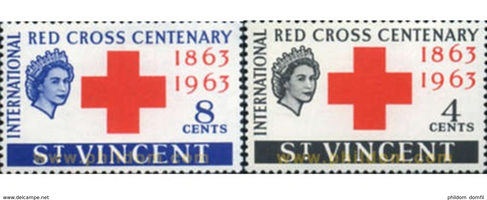 Ref. 360016 * MNH * - ST. VINCENT. 1963. RED CROSS CENTENARY . CENTENARIO DE LA CRUS ROJA - St.Vincent (...-1979)