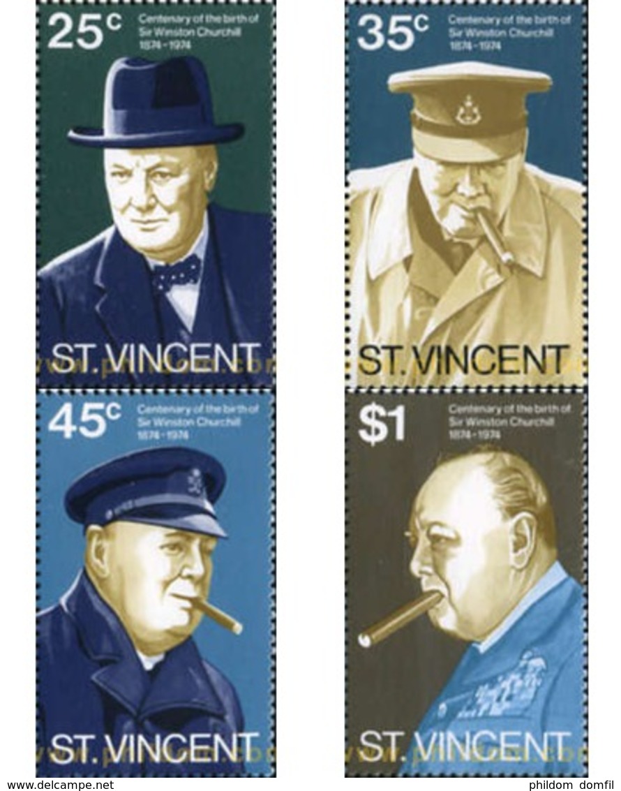 Ref. 360030 * MNH * - ST. VINCENT. 1974. CENTENARIO DEL NACIMINETO DE WINSTON CHURCHILL - Sir Winston Churchill