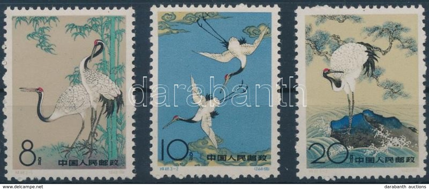 ** Kínai Népköztársaság 1962  Darvak Festmény Sor Mi 640-642 (Mi EUR 150.-) - Other & Unclassified