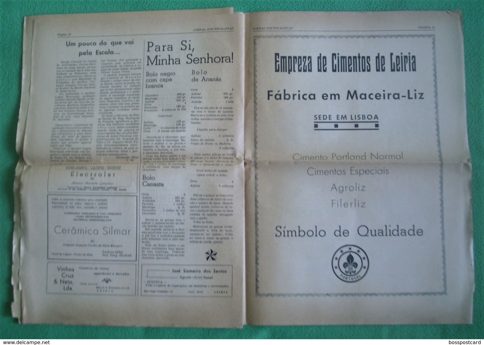 Leiria - Jornal dos Finalistas da Escola Industrial e Comercial de Leiria 1968/69 - Imprensa - Publicidade