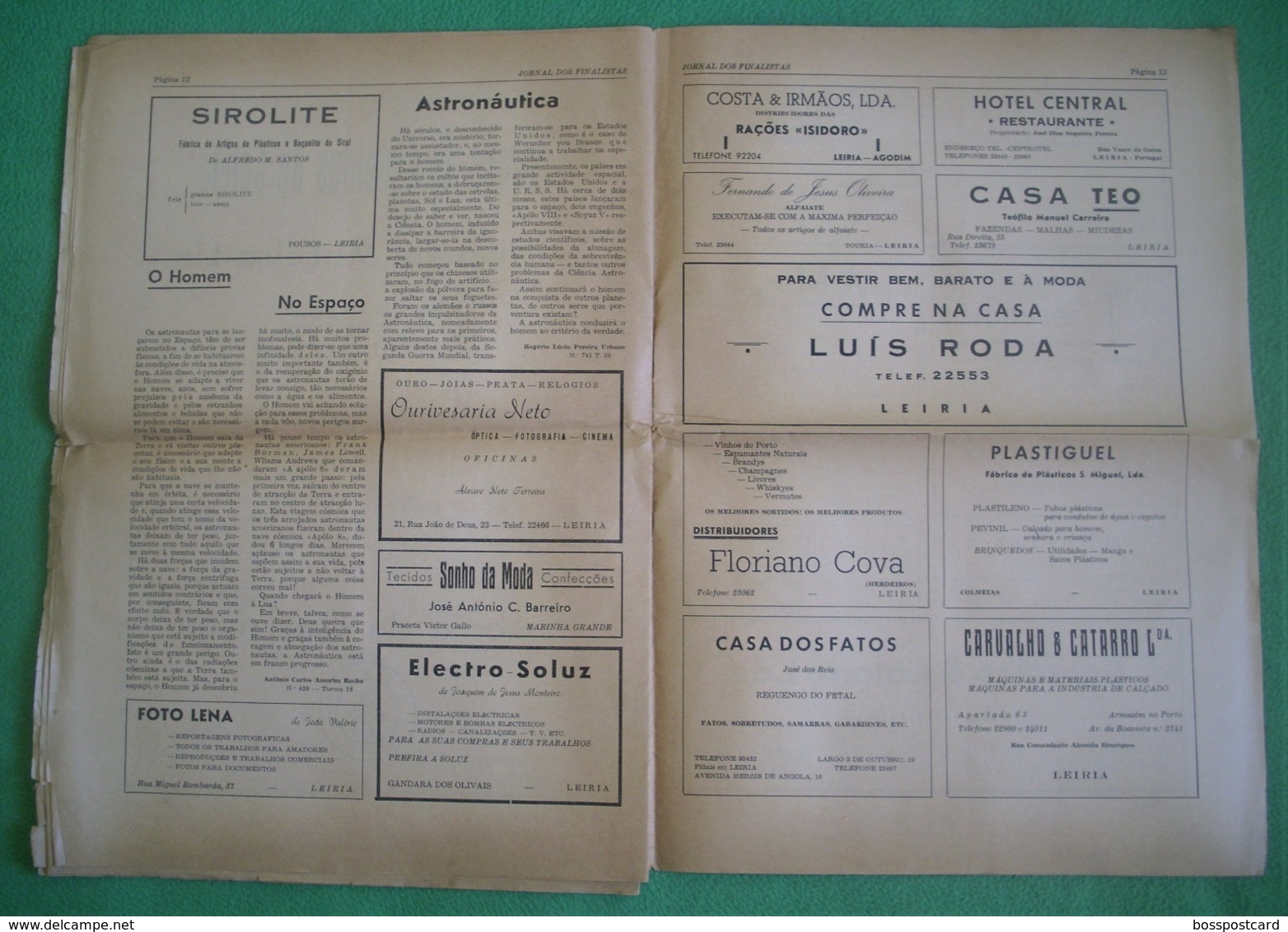 Leiria - Jornal dos Finalistas da Escola Industrial e Comercial de Leiria 1968/69 - Imprensa - Publicidade