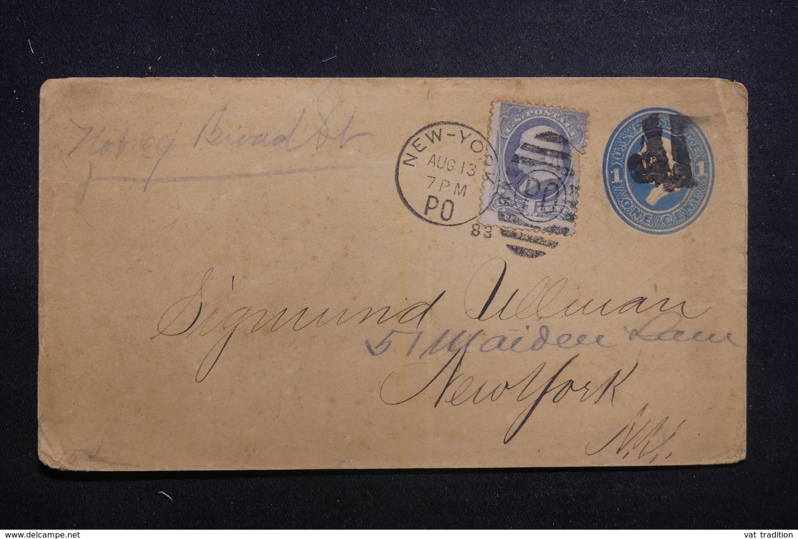 ETATS UNIS - Entier Postal + Complément De New York Pour New York En 1883 - L 43421 - ...-1900
