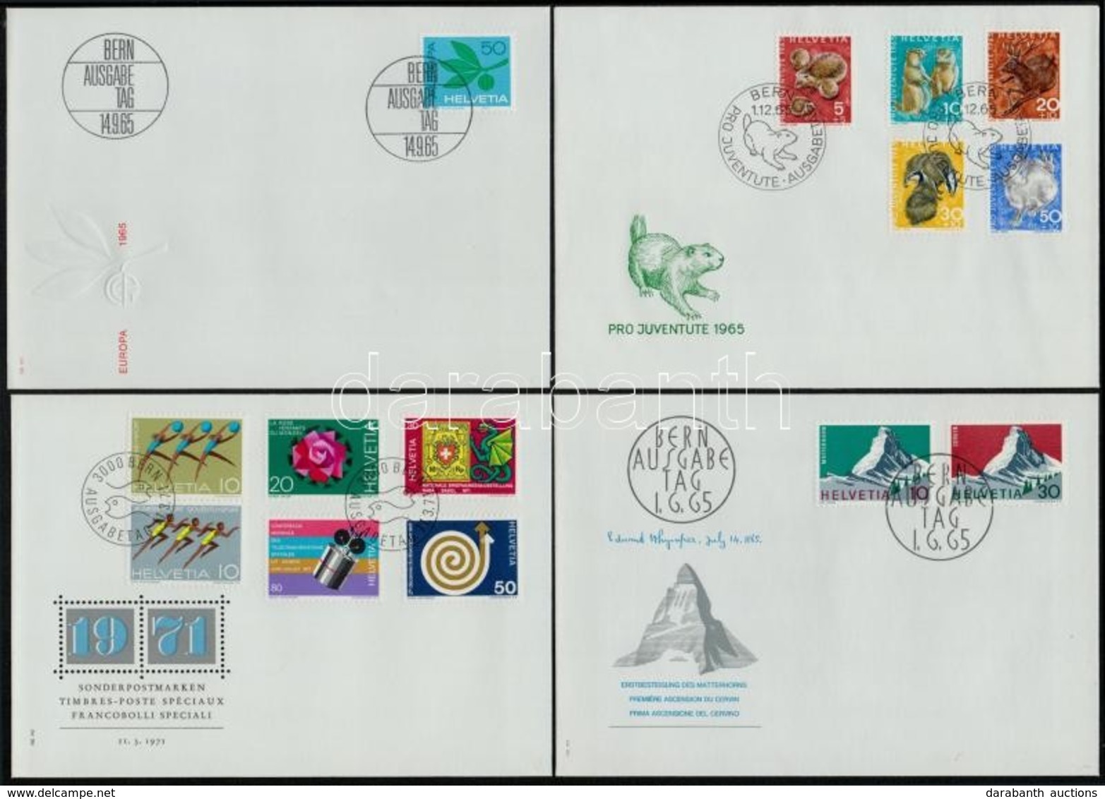 Svájc 1965-1972 10 Db FDC - Sonstige & Ohne Zuordnung