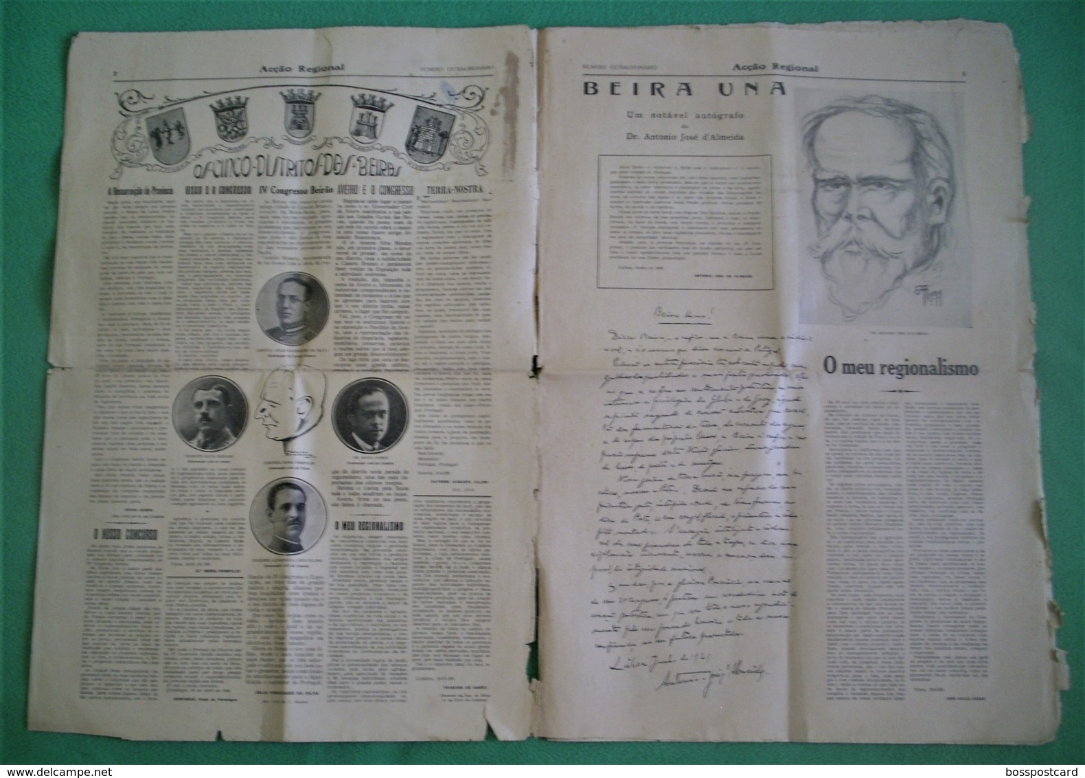 Castelo Branco - Jornal Acção Regional De Junho De 1929 - Congresso Das Beiras - Imprensa - Informaciones Generales