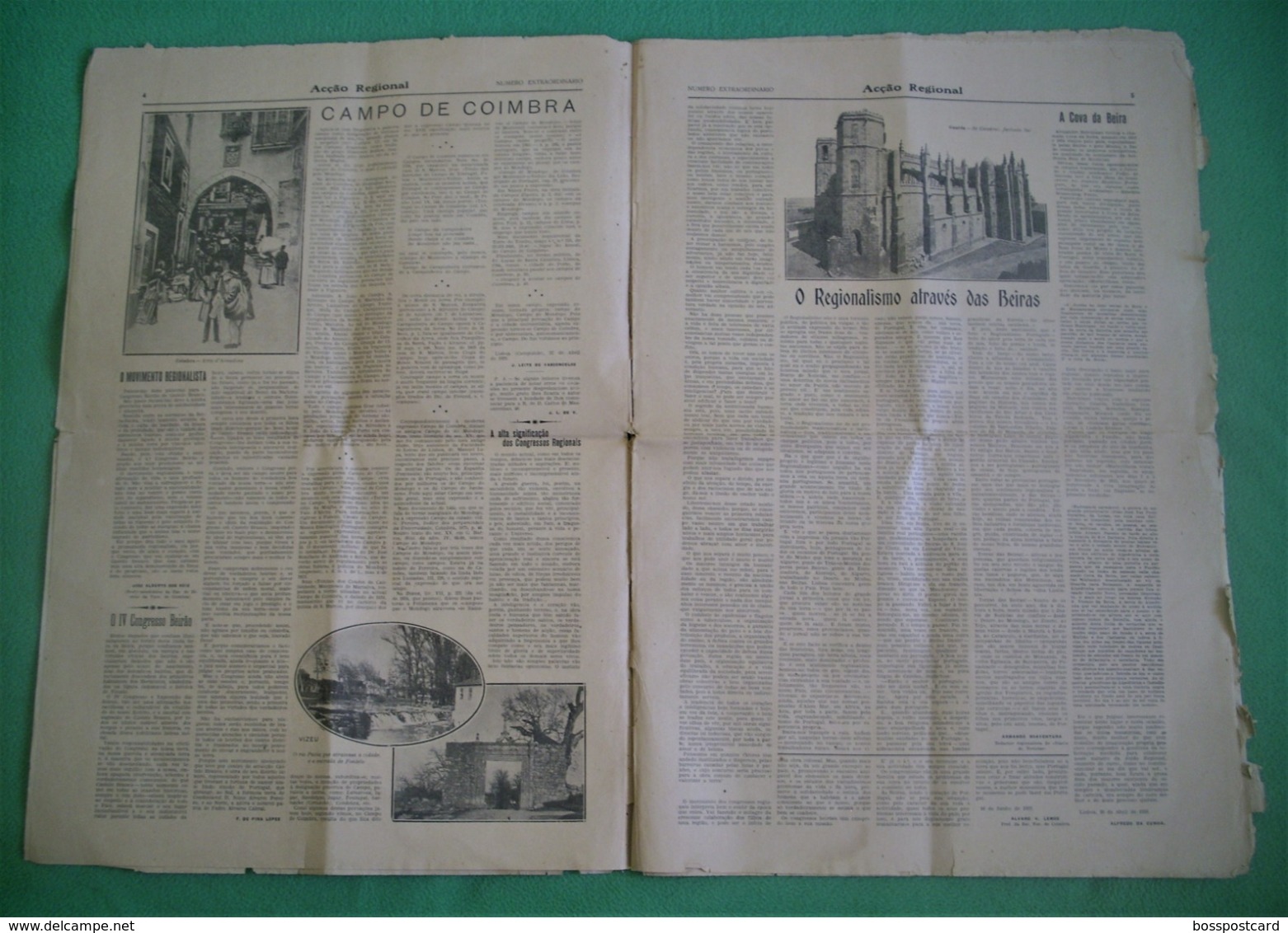 Castelo Branco - Jornal Acção Regional De Junho De 1929 - Congresso Das Beiras - Imprensa - Informaciones Generales