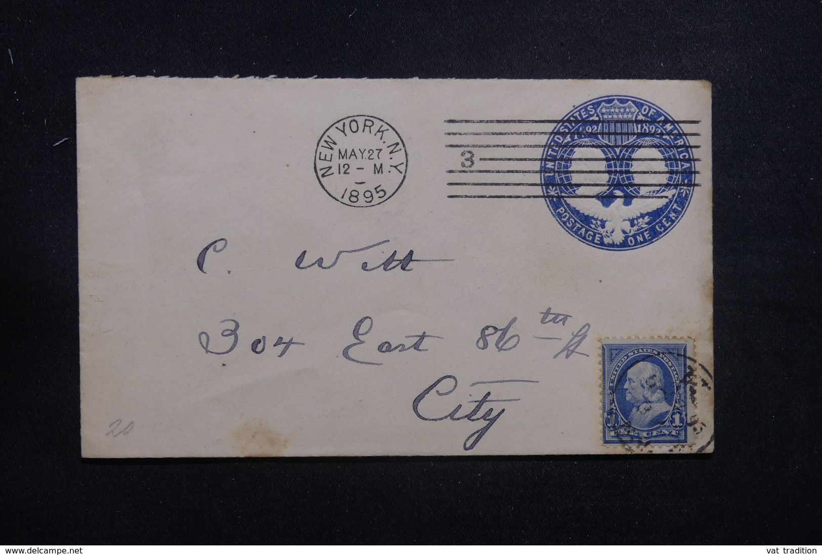 ETATS UNIS - Entier Postal + Complément De New York En 1895 - L 43423 - ...-1900