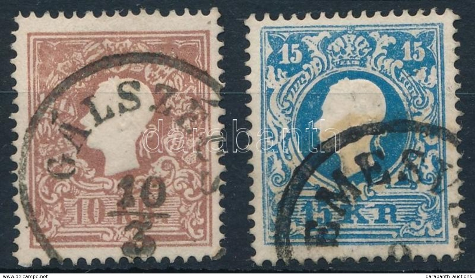 O 1858 10kr I 'GÁLSZÉCS', 15kr I. '(T)EMESV(ÁR)' - Otros & Sin Clasificación