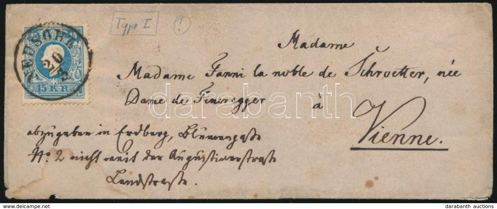 ~1858 15kr I. Típus Levélen ,,NEUSOHL' - ,,WIEN' - Other & Unclassified