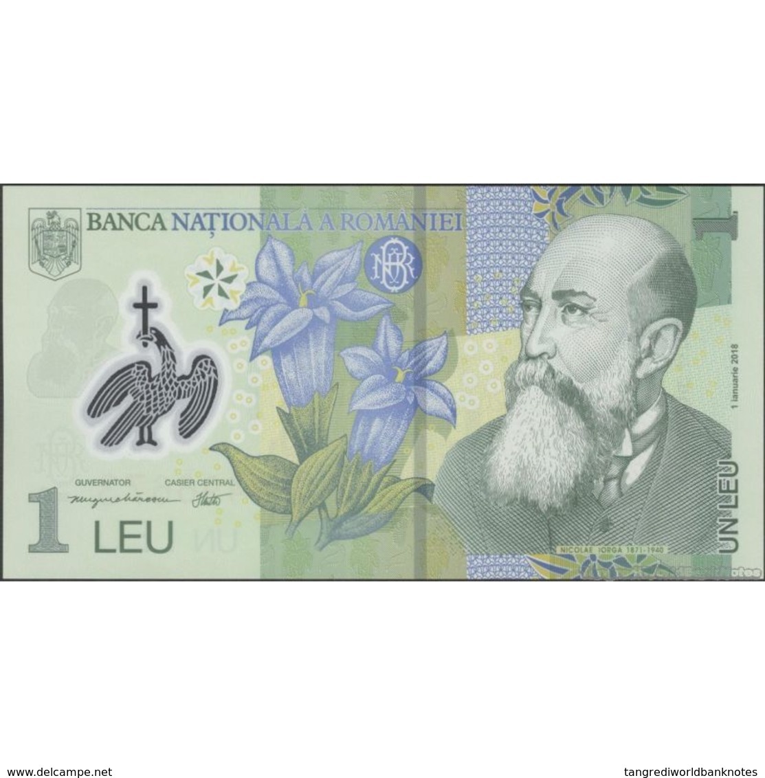 TWN - ROMANIA 117l - 1 Lei 1.1.2018 (2019) Polymer - Prefix 3H UNC - Romania