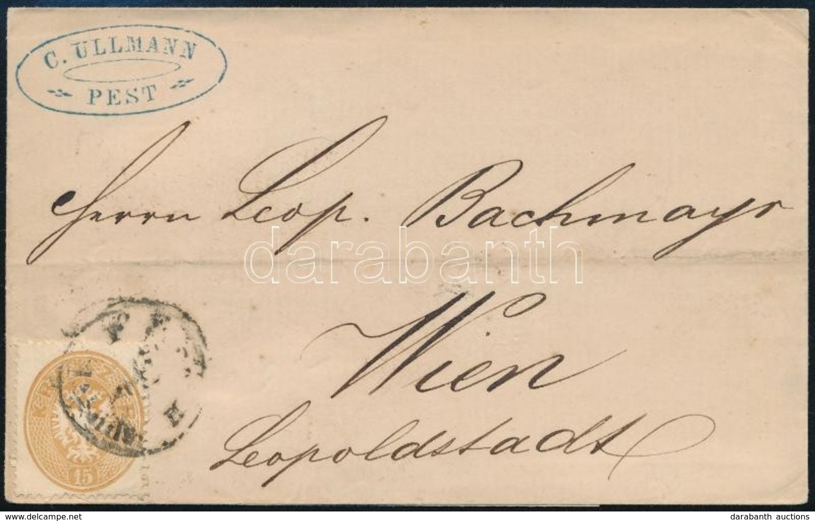 1863 15kr Levélen ,,PESTH' - ,,WIEN' - Other & Unclassified