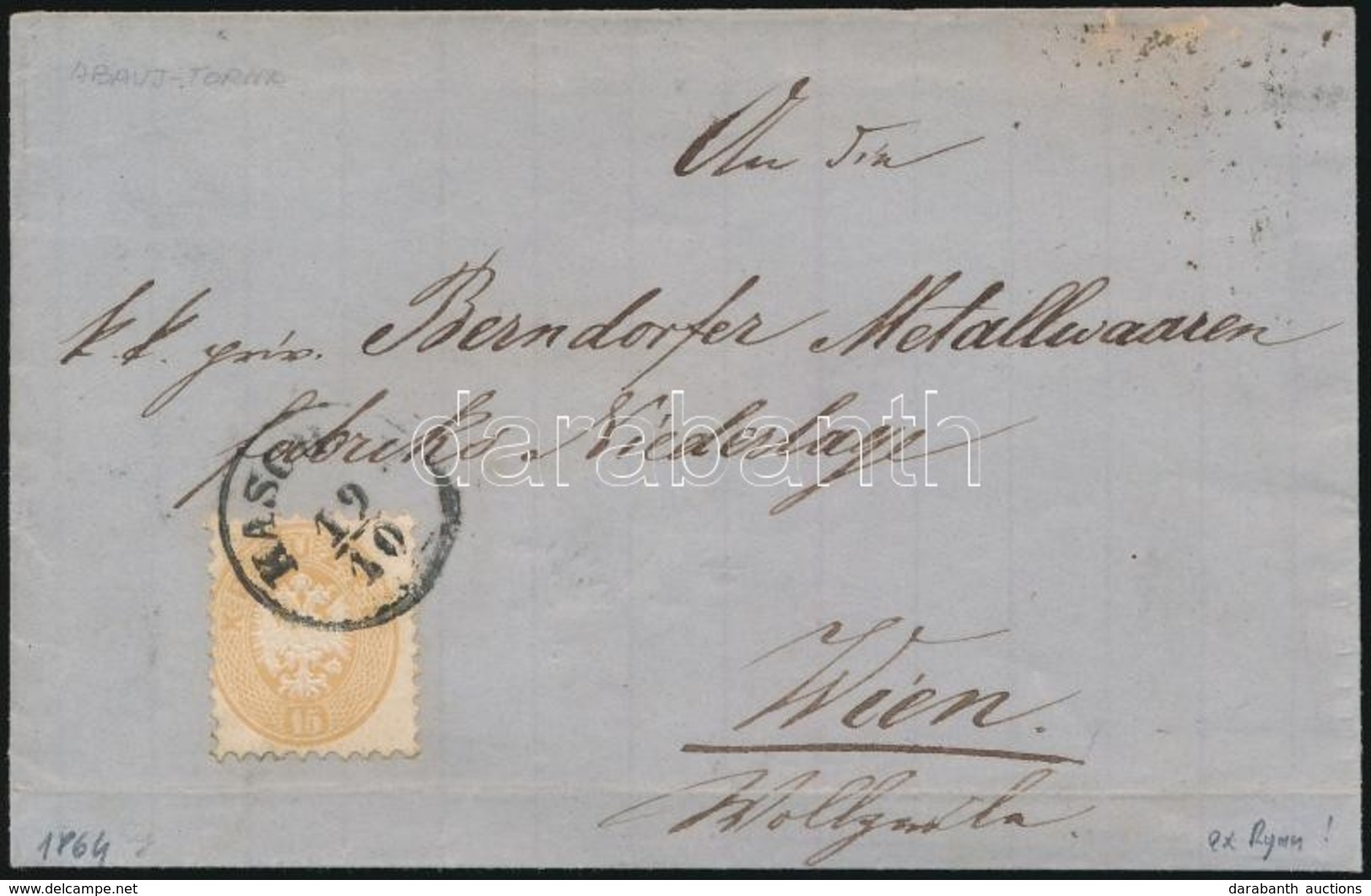 1864 15kr Levélen ,,KASCH(AU) - Wien - Otros & Sin Clasificación