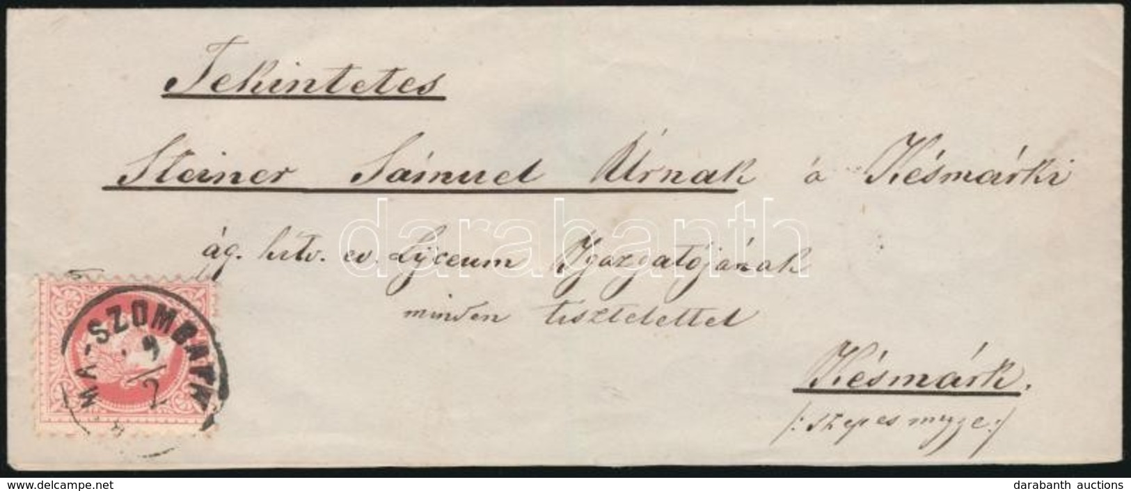 ~ 1870 5kr Levélen ,,RIMA-SZOMBATH' - Késmárk - Autres & Non Classés
