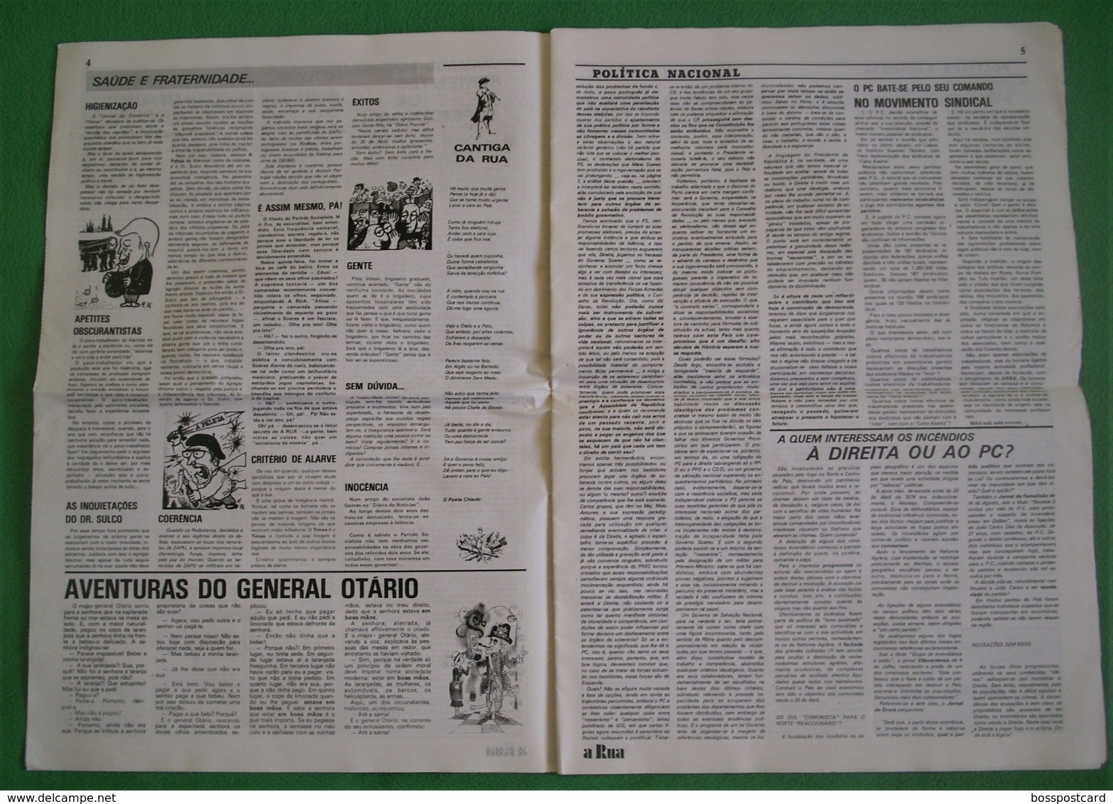 Lisboa -  Portugal -Jornal A Rua Nº 23 De Setembro De 1976 - República Portuguesa  Imprensa - 25 De Abril - PREC - General Issues