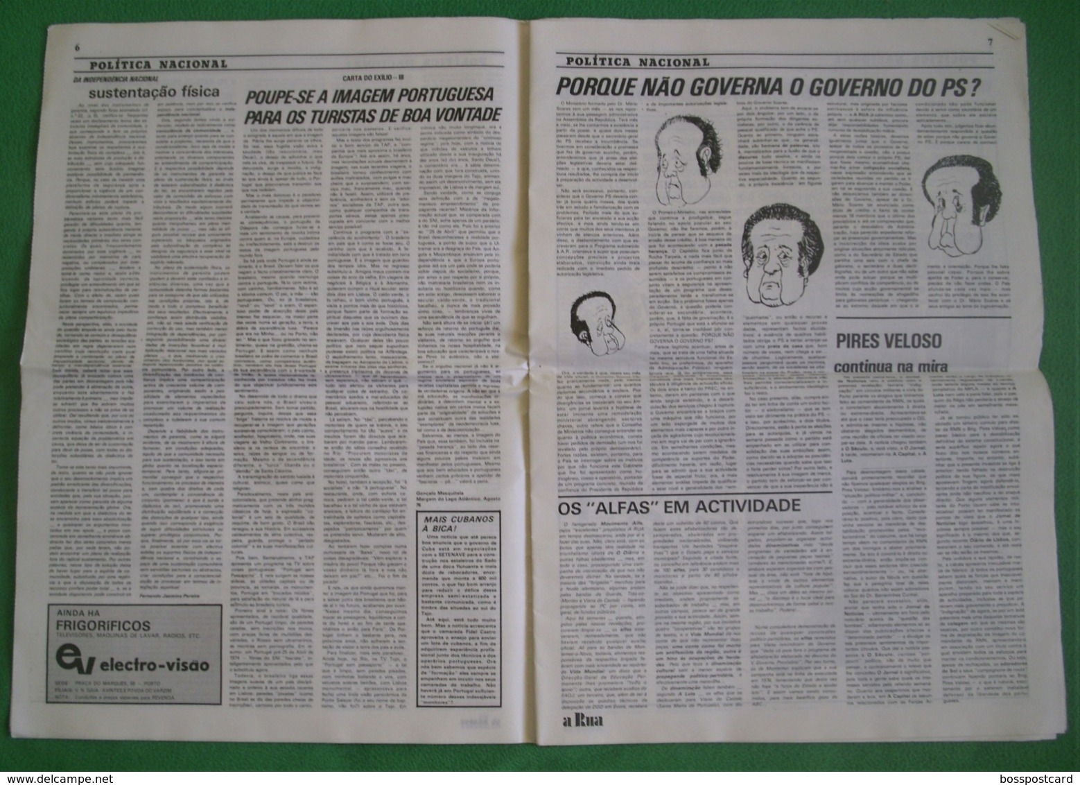 Lisboa -  Portugal -Jornal A Rua Nº 23 De Setembro De 1976 - República Portuguesa  Imprensa - 25 De Abril - PREC - Informaciones Generales