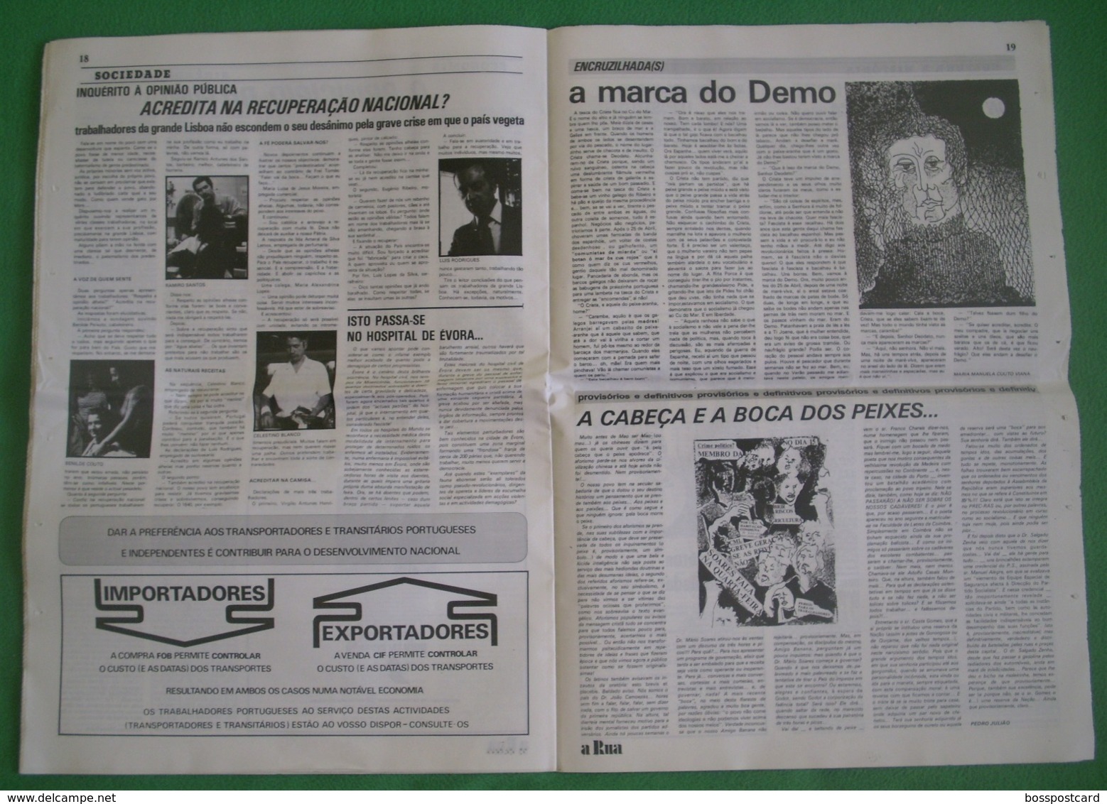 Lisboa -  Portugal -Jornal A Rua Nº 23 de Setembro de 1976 - República Portuguesa  Imprensa - 25 de Abril - PREC