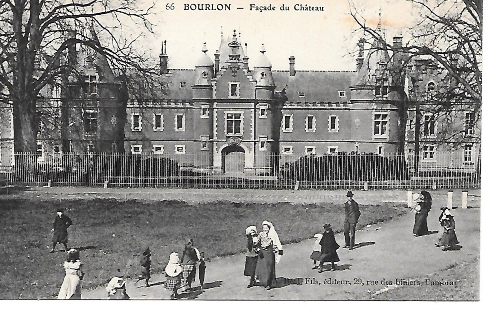 CPA- 62 - BOURLON - Façade Du Chateau, Belle Animation - PAS De CALAIS  HAUTS De FRANCE - Other & Unclassified