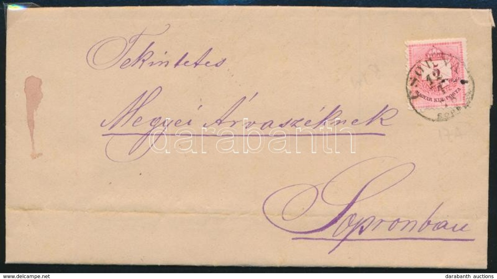 1878 5kr Levélen 'CSORNA / SOPRON M' - 'SOPRON' - Sonstige & Ohne Zuordnung