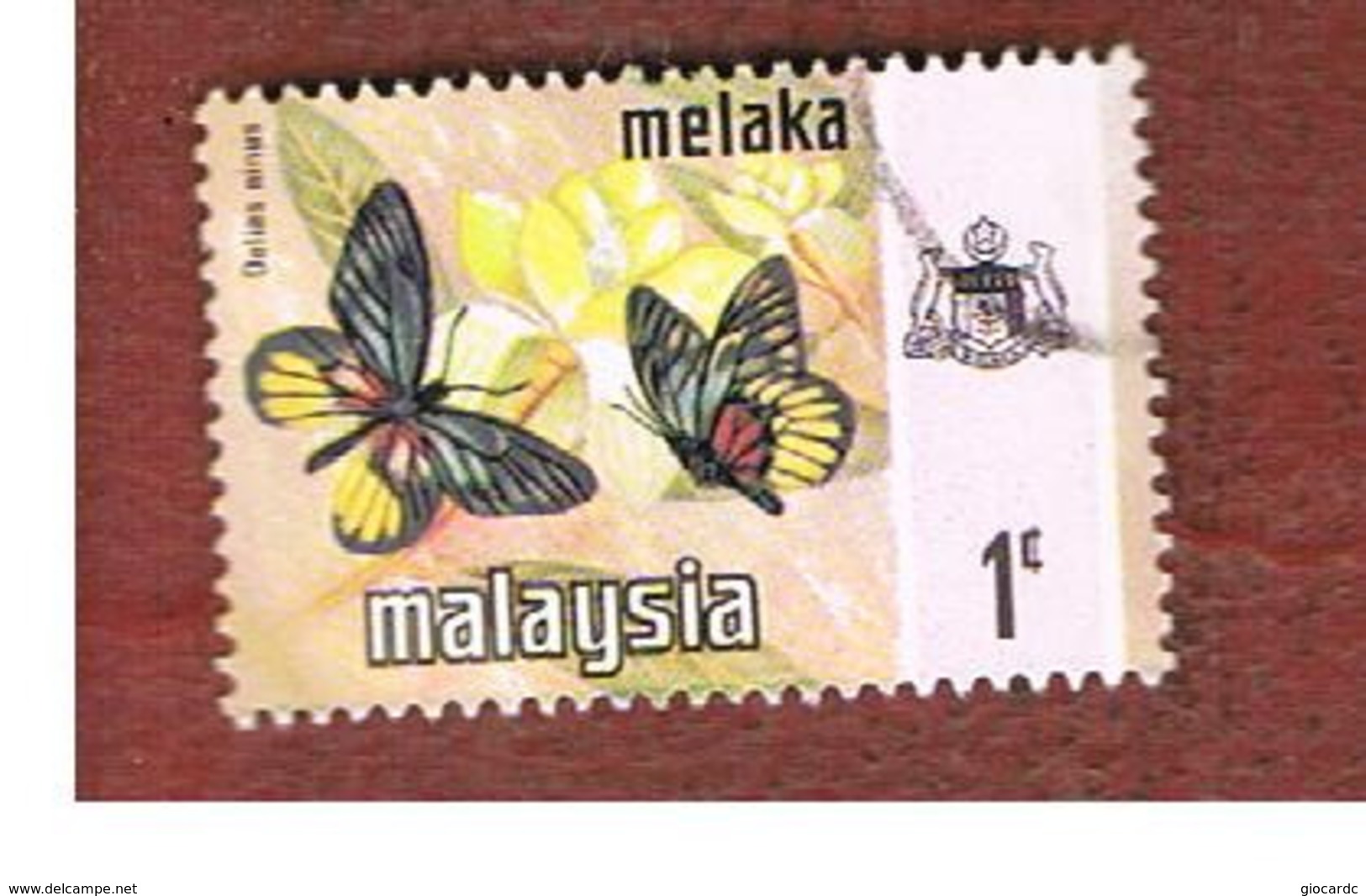 MALESIA: MALACCA (MALAYSIA) -  SG 70 -  1971   BUTTERFLIES: DELIAS NINUS        - USED ° - Malesia (1964-...)