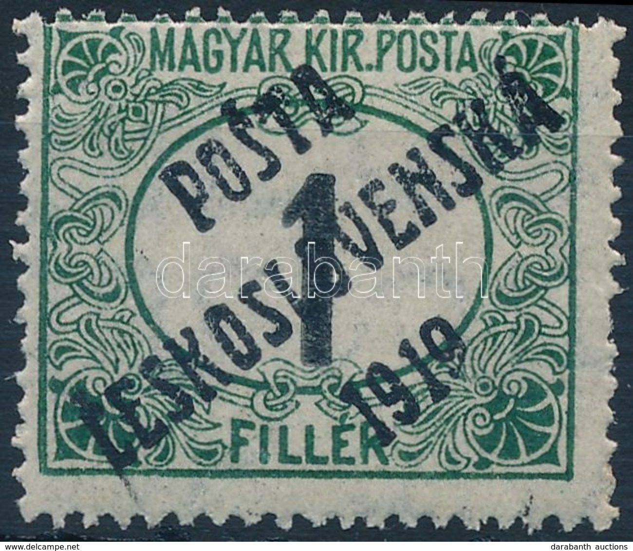 ** Posta Ceskoslovenska 1919 Feketeszámú Portó 1f Garancia Nélkül (**400.000) - Other & Unclassified