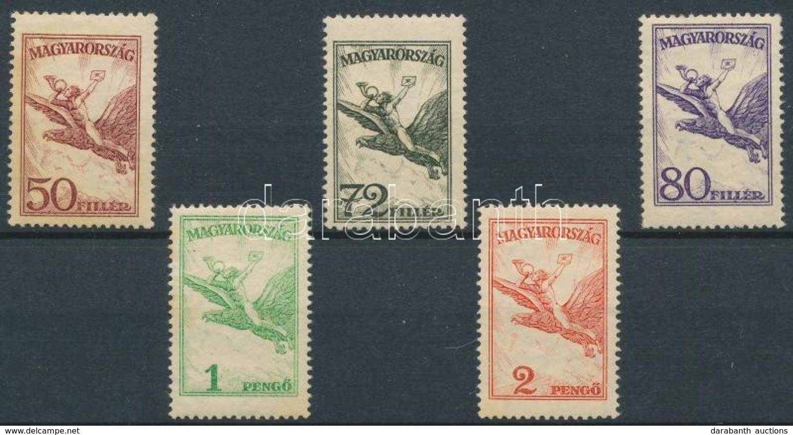 * 1927 Repülő Sor 5 értéke / Mi 435-437 + 468-469 - Other & Unclassified