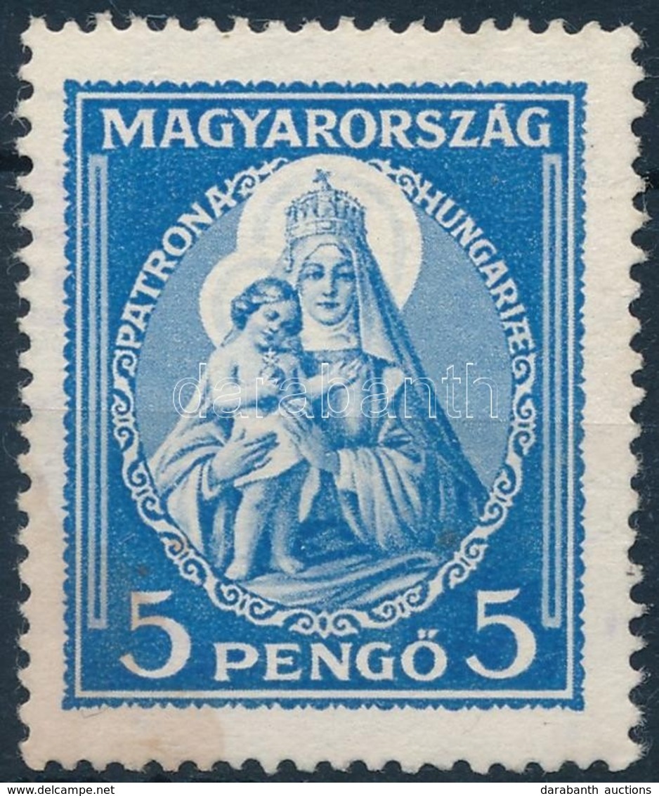 (*) 1932 Nagy Madonna 5P (kis Papír Elszíneződés) - Sonstige & Ohne Zuordnung