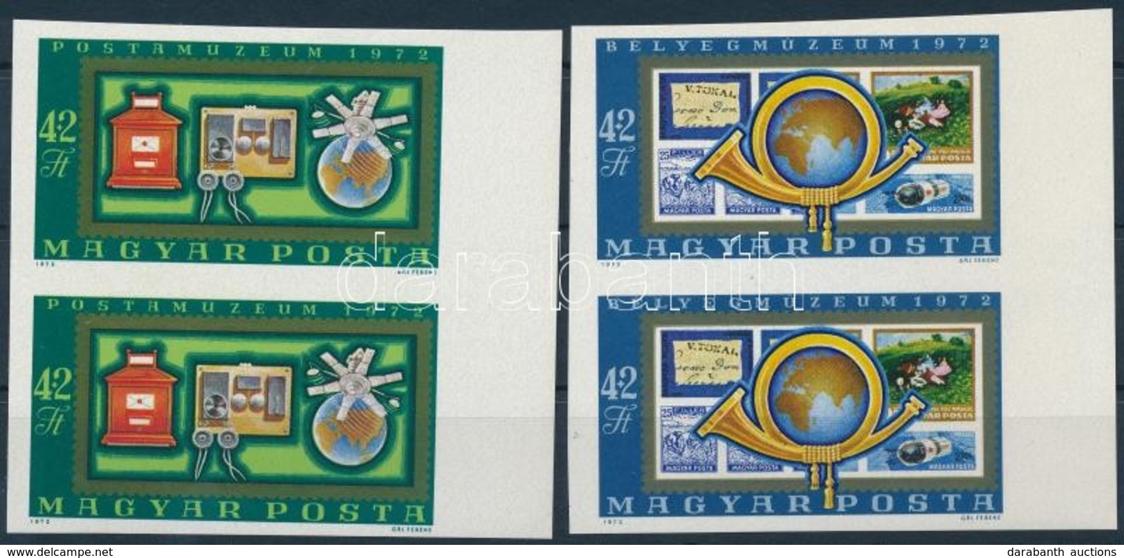 ** 1972 Bélyeg- és Postamúzeum ívszéli Vágott Párok (8.000) - Sonstige & Ohne Zuordnung
