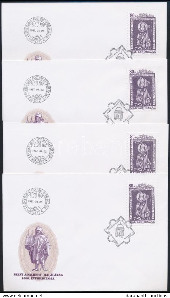 1997 4 Db St. Adalbert Bélyeg 4 Db FDC-n - Sonstige & Ohne Zuordnung