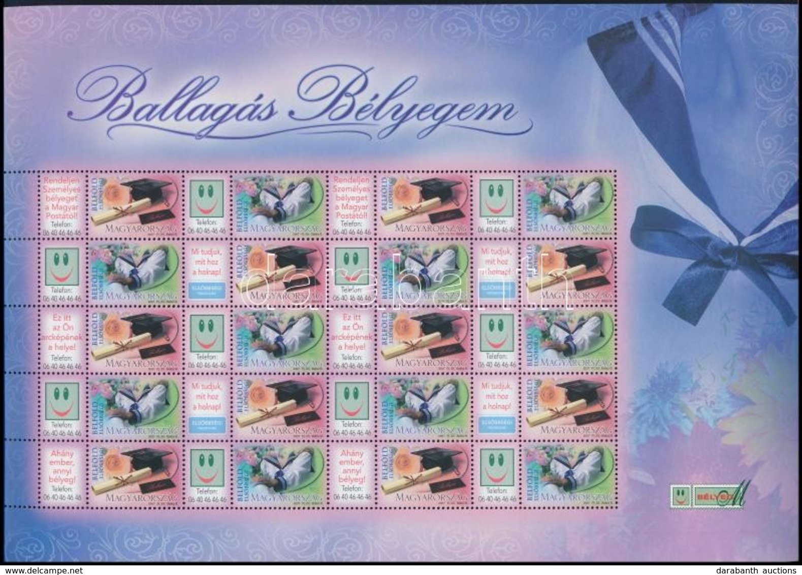 ** 2007 Ballagás Bélyegem - Matrózblúz Teljes ív (8.000) - Sonstige & Ohne Zuordnung