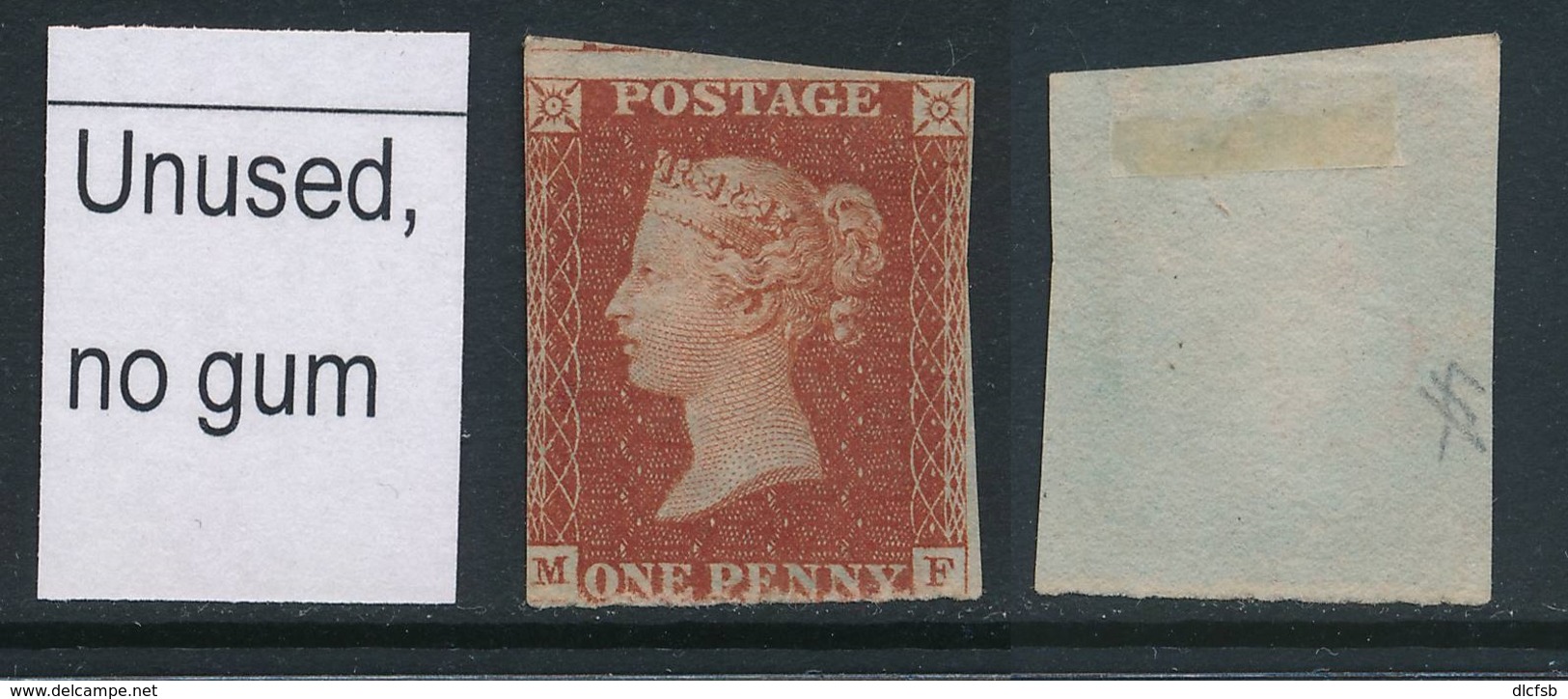 GB, 1841 1d Imperf Red-brown Unused No Gum, SG8, Cat £600 - Ongebruikt