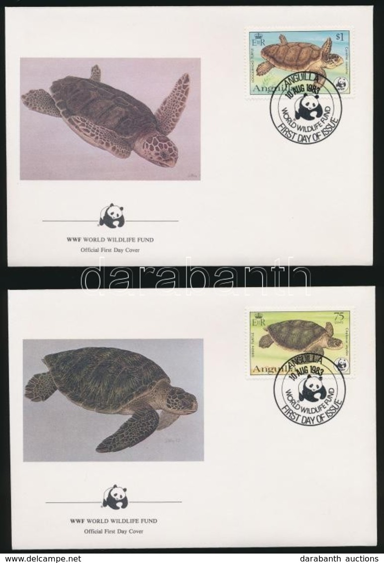 1983 WWF Teknősök Sor 4 Db FDC-n Mi 541 - 544 A - Autres & Non Classés