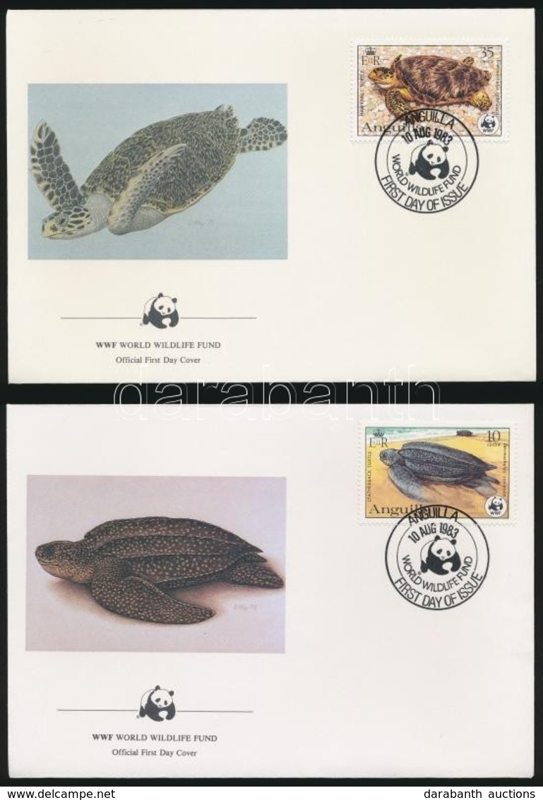 1983 WWF Teknősök Sor 4 Db FDC-n Mi 541 - 544 A - Autres & Non Classés