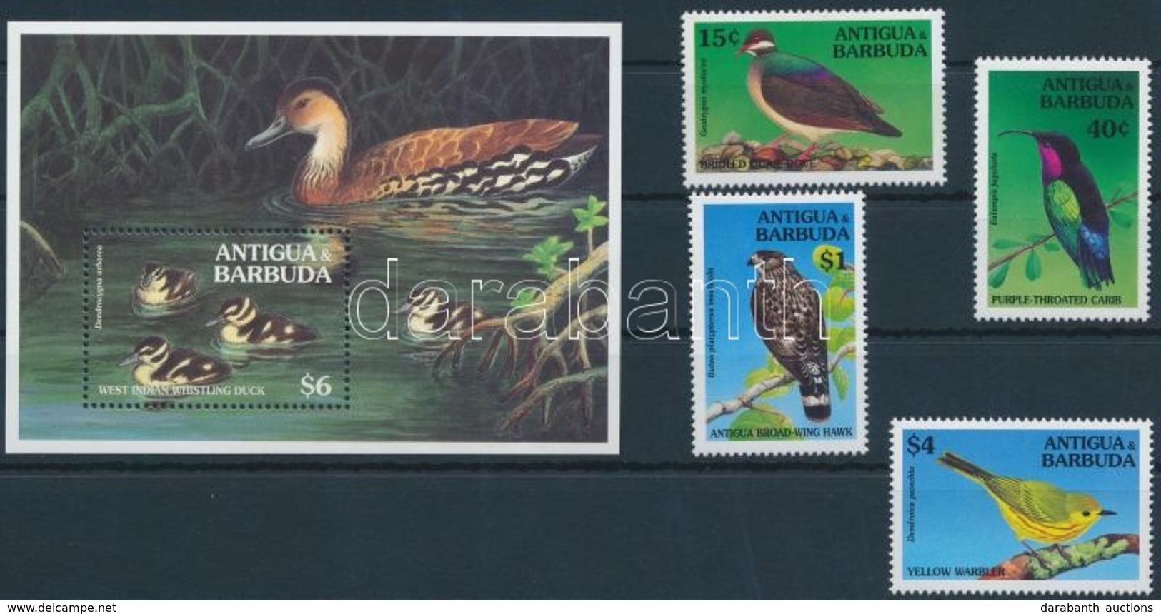 ** 1994 Madarak Sor + Blokk,
Birds Set + Block
Mi 2101-2104 + Mi 309 - Otros & Sin Clasificación