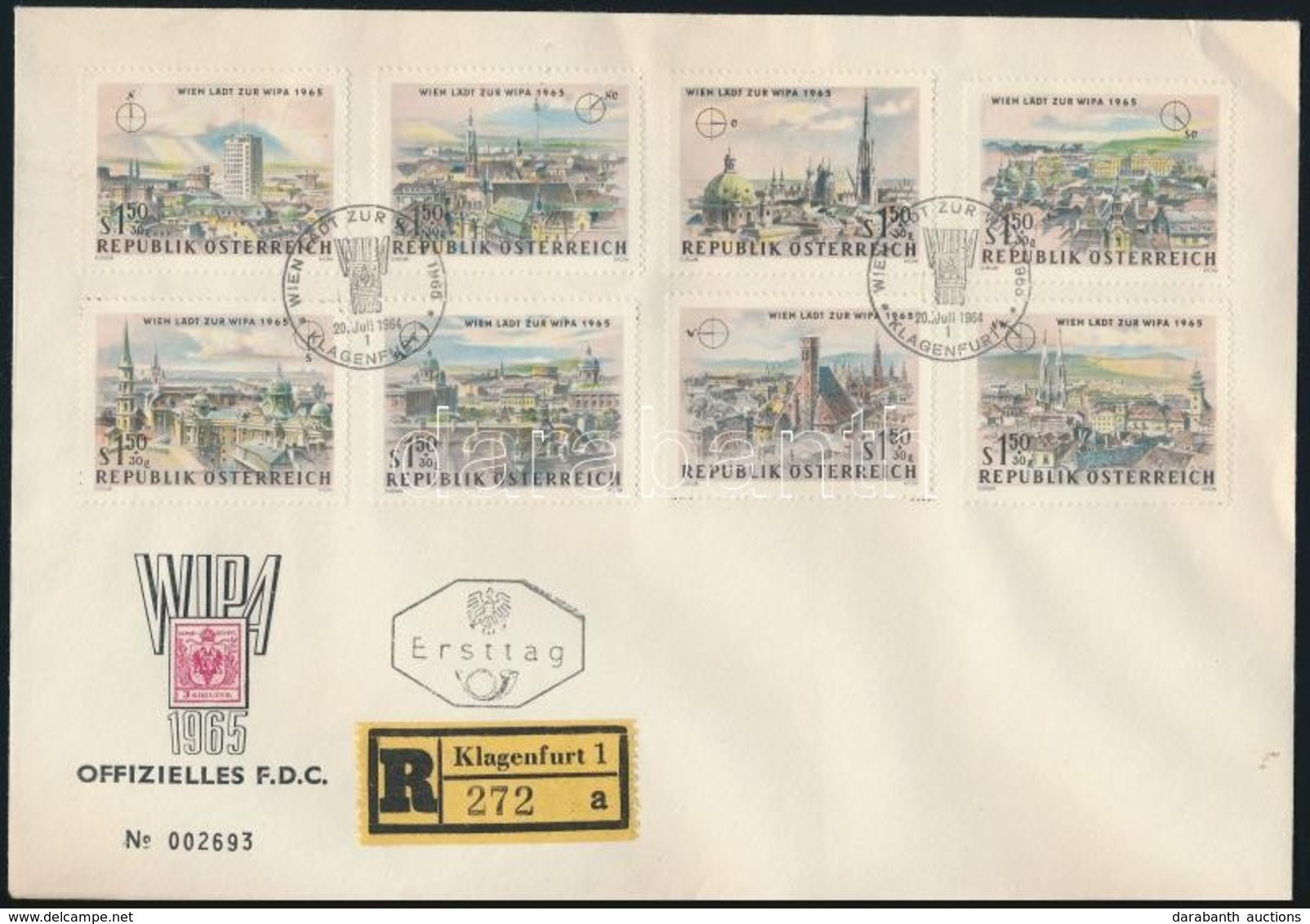 1964 WIPA Sor FDC-n - Other & Unclassified