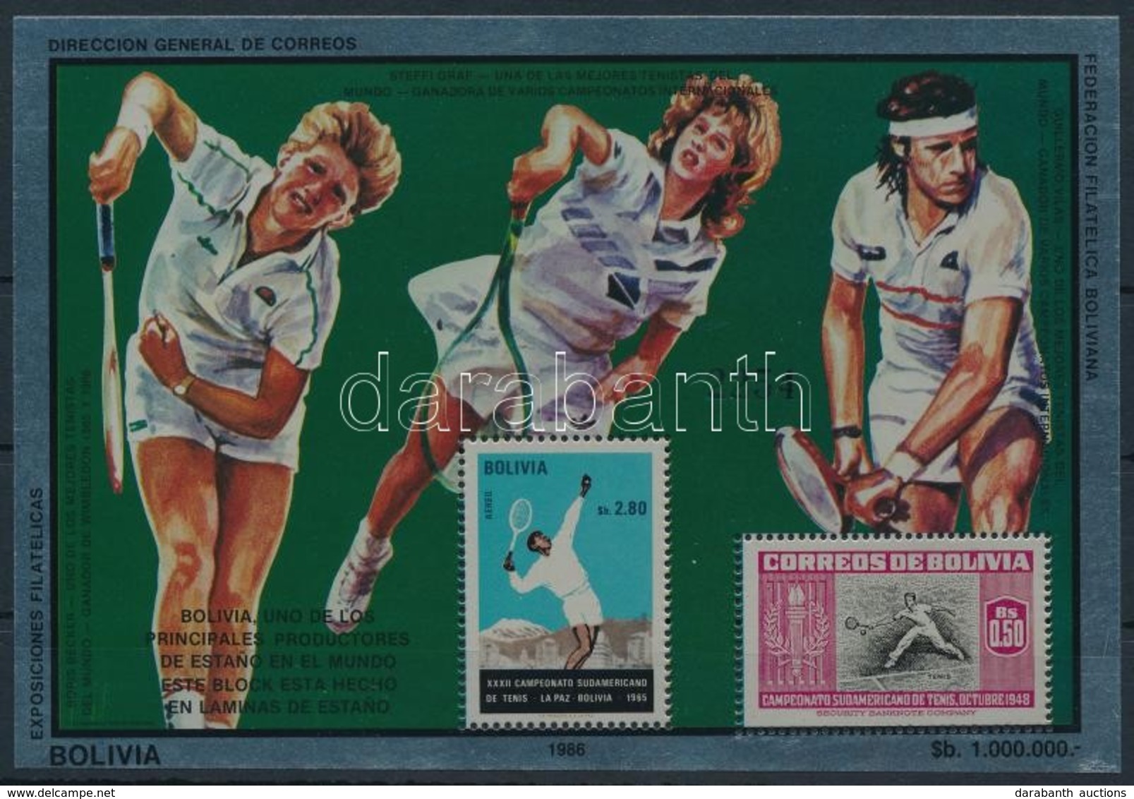 ** 1986 Tenisz Blokk,
Tennis Block
Mi 159 - Other & Unclassified