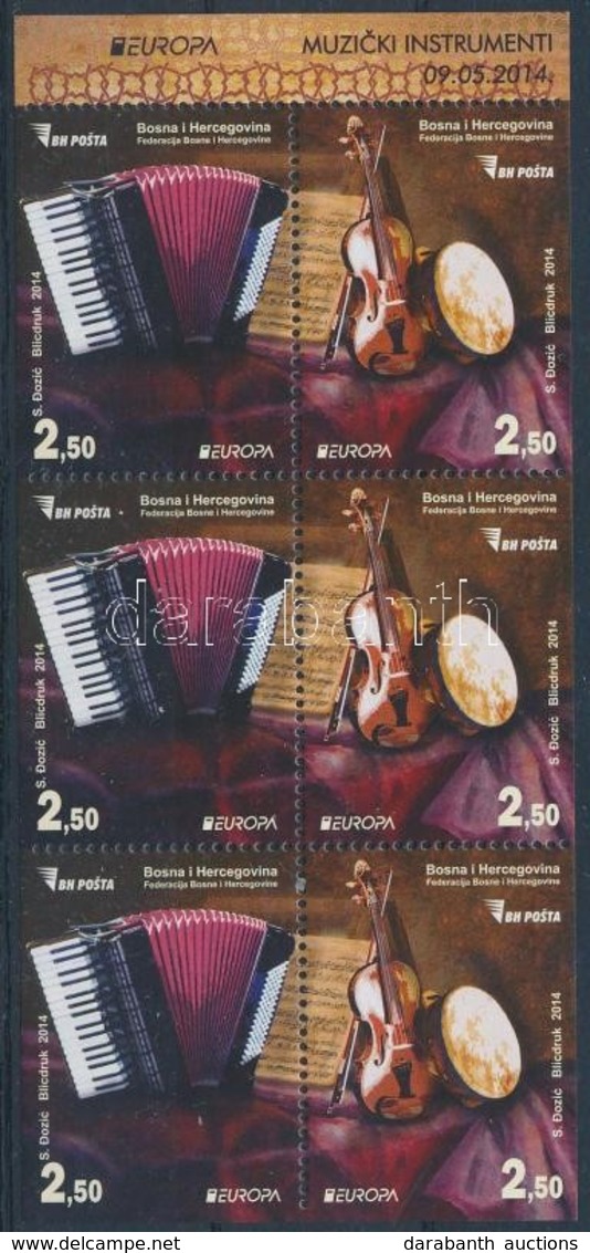 ** 2014 Europa CEPT Zene Bélyegfüzetlap,
Europa CEPT Music Stamp-booklet Sheet
Mi 638-639 - Other & Unclassified